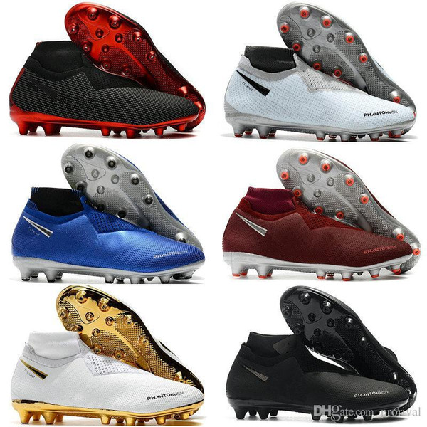 Mens Soccer Cleats Phantom VSN Elite DF AG sock Outdoor Soccer Shoes x EA Sports Phantom Vision Football Boots Scarpe calcio Size 39-45