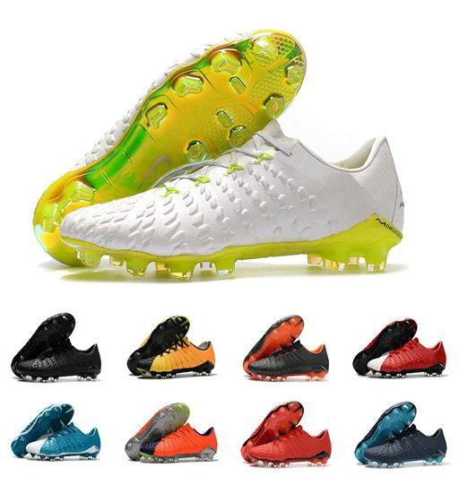 New Original Football Boots Mens Hypervenom Phantom III DF FG High Ankle Soccer Cleats Outdoor Soccer Shoes Many Colors Size 39-45