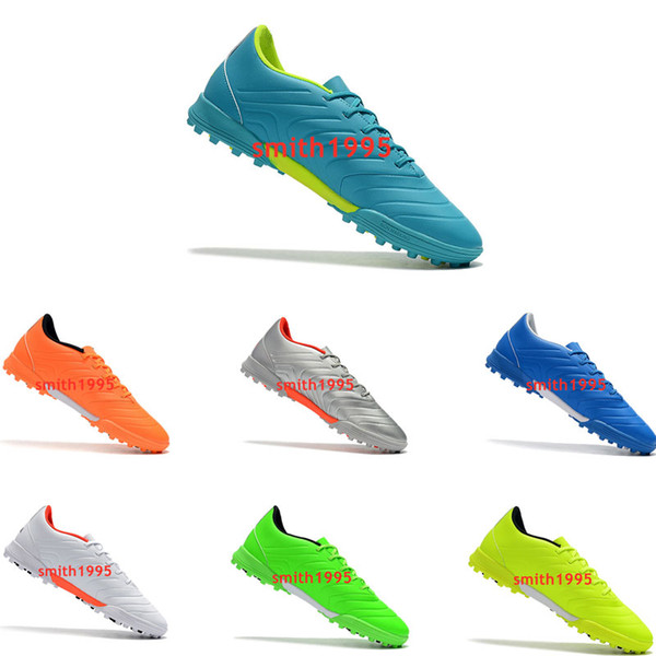 Smith Online Top Quality Mens Copa 19.4 TF Soccer Shoes Outdoor Football Boots Green Yellow Blue Size EUR 39-45