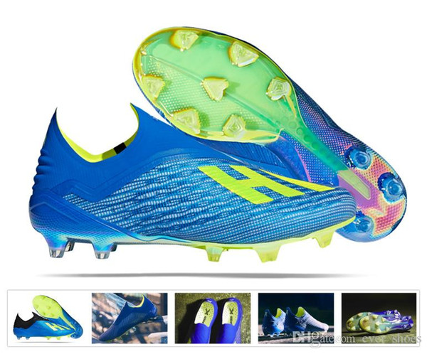 New 2018 X 18+ 18.1 FG Soccer Mens Football Salah Jesus Shoes 18+x SKELETALWEAVE Soccer Boots Soccer Cleats Size US6.5-11