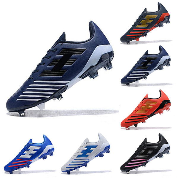 Navy Blue Red White Stripes Men Utility Soccer Shoes Cleats Futsal Man Boys Football Boots chuteiras de futebol Outdoor Designer Sneakers