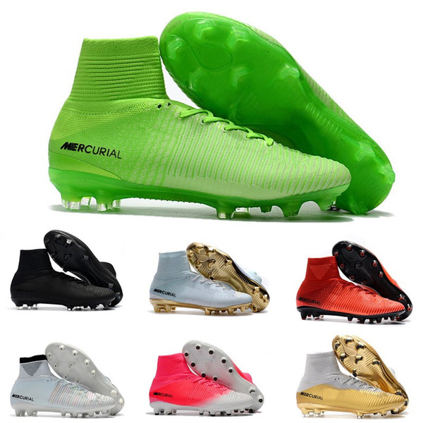 World Cup Men Soccer Shoes Women kids Mercurial Superfly CR7 V FG AG Football Shoes Cristiano Ronaldo Neymar JR ACC Sports Shoes Sneakers