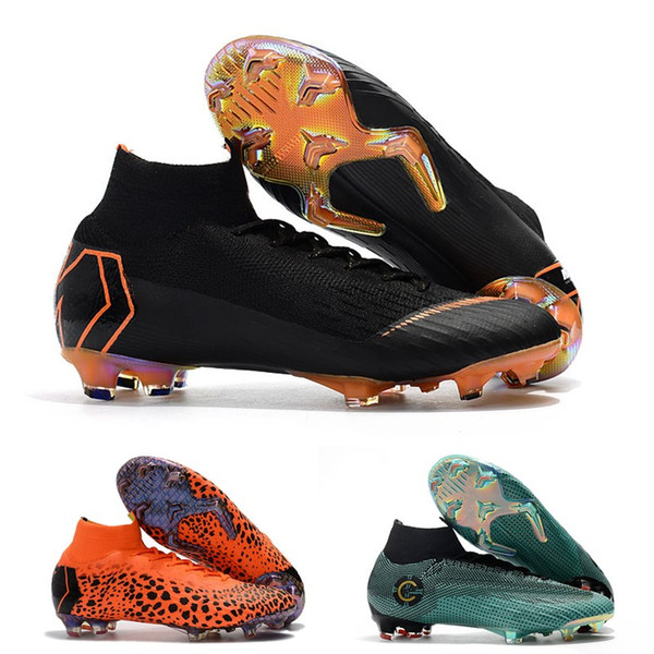 2018 kids Mercurial Superfly Ronalro FG CR7 Cristiano Ronaldo Men Football Boots Soccer Boots Men Soccer Shoes 35-45