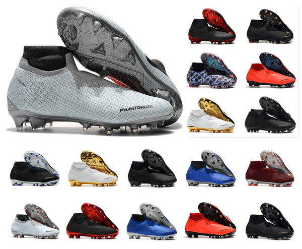 Hot Phantom VSN Vision Elite DF FG & AG Game Over Shadow Mens High Ankle Soccer Cleats Football Shoes Size US6.5-11