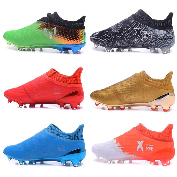 Red Limit X 16+ Purechaos FG Firm Ground Soccer Boots Mens High Tops Football Boots New Soccer Shoes Cheap Soccer Cleats 2017 Wholesale