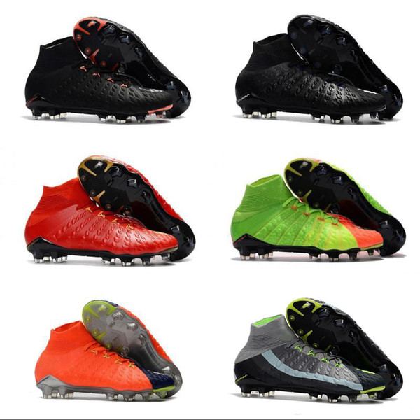 Mens high ankle FG soccer cleats Hypervenom Phantom III DF soccer shoes neymar IC football boots cleats TF football shoes Cheap 1s