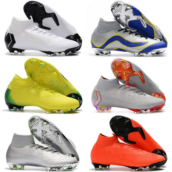 2018 New Mens CR7 Melhor Elite Ronaldo KJ VI 360 FG Soccer Shoes Football Boot Mercurial Superfly 6 Cristiano Ronaldo Men Soccer Cleats