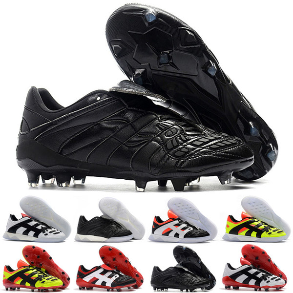 TOP quality Football Boots Predator Accelerator Electricity Mania Precision Accelerator DB Mania Champagne David Beckham FG Gold