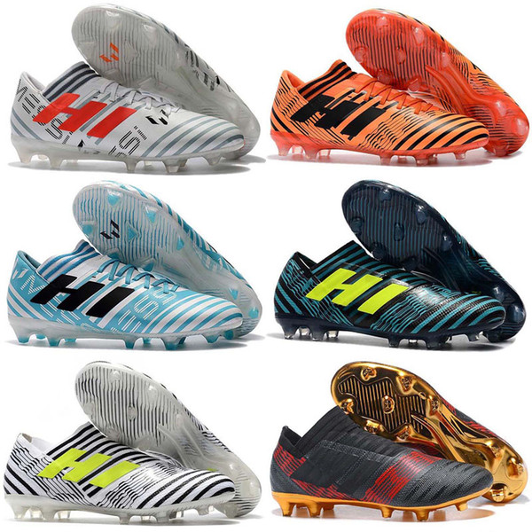 Hots Sale 2018 100% Original Nemeziz Messi Tango 17.3 TF Soccer Shoes Mens Soccer Boots Indoor Soccer Cleats