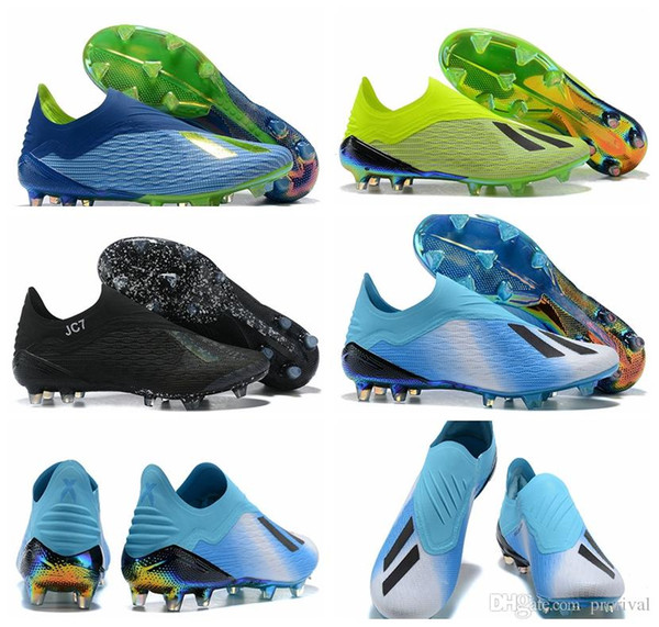 2018 World Cup Mens Low Ankle Football Boots X 18 FG Soccer Shoes X 18+ Speedmesh X18 Speed Mesh Outdoor Soccer Cleats 39-45