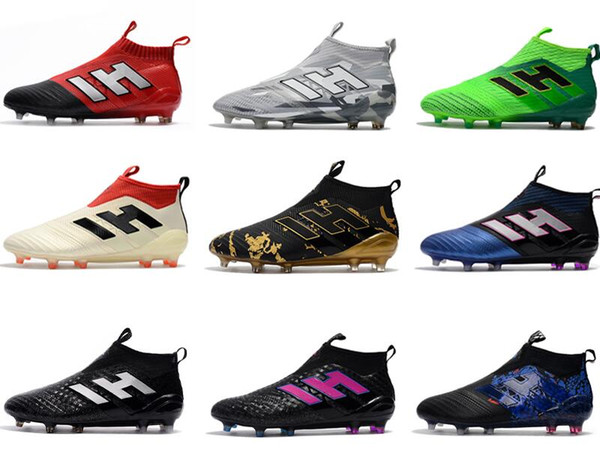 Drop shipping ACE 17+ PureControl FG Soccer shoes NEW arrival Men's Soccer boots cheap Performance Male ace 17 soccer cleats football shoes