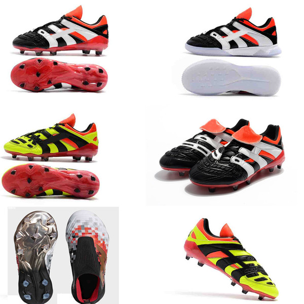 Original 2018 V SX soccer Shoes Predator Accelerator Electricity 18+x Pogba FG Accelerator DB Kids Men Mercurial Superfly FG football Cleats