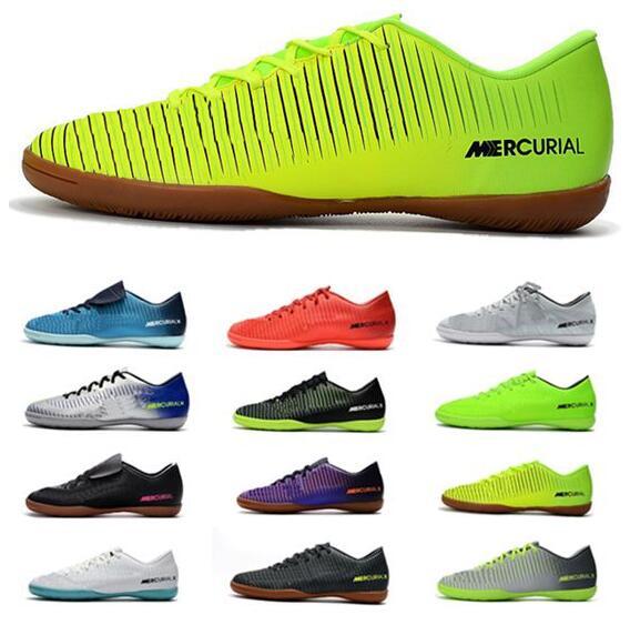 2018 Cristiano Ronaldo Mercurical Victory VI IC Mens Soccer Shoes ACC Football Shoes Indoor Soccer Boots Men Neymar CR7 Soccer Cleats