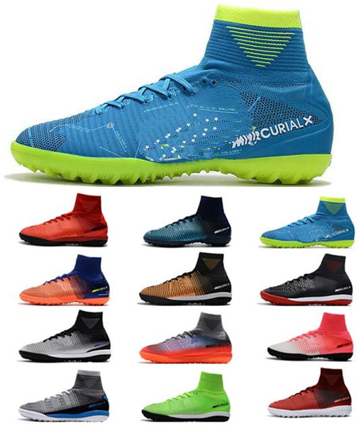 2018 Cheap CR7 Mercurial Superfly V SX Neymar TF Men's Soccer Shoes Magista Obra II Cristiano Ronaldo ACC Footabll Shoes Men Soccer Boots