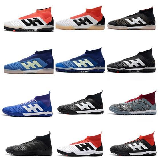 Free Shipping 2019 New Messi Mens Predator 18.1 TF IC Soccer Shoes Chaussures Ronaldo World Cup Football Boots Discount Neymar Soccer Cleats