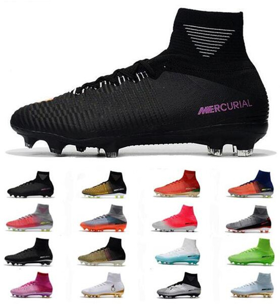 New Top Mercurial ACC Superfly V CR7 FG Mens Soccer Shoes Cristiano Ronaldo Football Boots High Heel Men Football Shoes Cheap Soccer Cleats