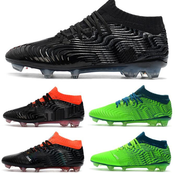 2018 World Cup KUN Sergio Aguero One Leather 18.1 Synthetic Syn FG Soccer Cleats Griezmann High top Mens Soccer Shoes Football Boots