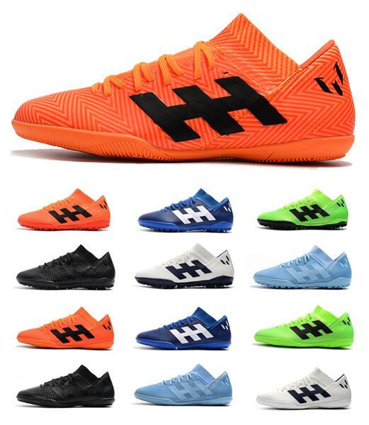 2019 Free Shipping Men Nemeziz Messi Tango 18.3 TF Football Shoes Neymar Outdoor Ronaldo Soccer Shoes Low Heel Nemeziz IC Soccer Cleats