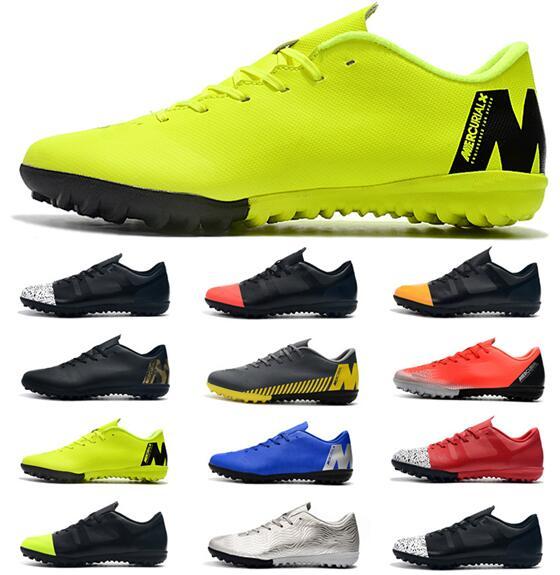 2019 Cristiano Ronaldo VAPORES X 12CLUB TF Mens Soccer Shoes Football Shoes Indoor TF Woman Soccer Boots Men Neymar Soccer Cleats