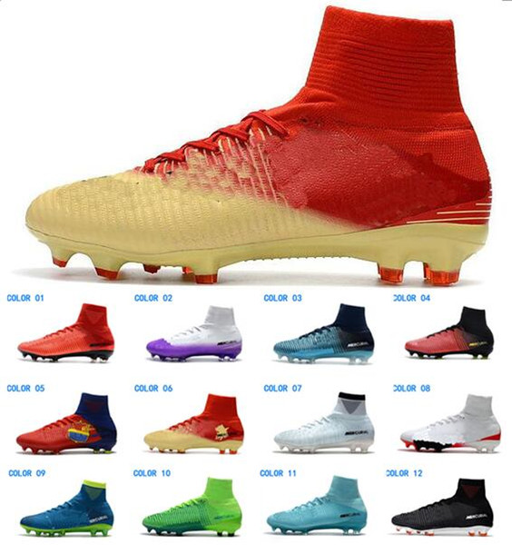 Mens Mercurial Superfly V SX Neymar AG Men Soccer Cleats Cristiano Ronaldo FG Soccer Shoes Leather CR7 Football Shoes Mens ACC Soccer Boots