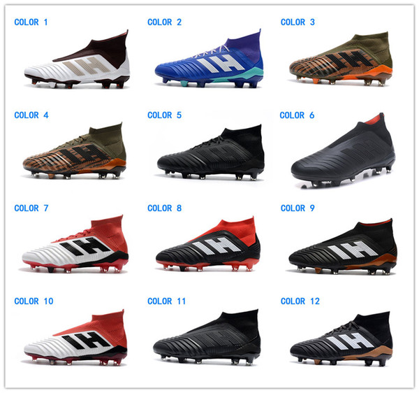 2018 New Ronaldo Men's Cheapest Predator 18.1 FG Soccer Cleats Mens Soccer Shoes Predator 18 Soccer Boots Chaussures De Football Boots