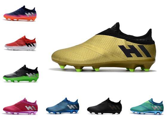 2018 New Cool Mens Messi 16+ Pureagility FG AG Football Shoes Male Soccer Shoes Cristiano Ronaldo Men Soccer Cleats Sports Soccer Boots