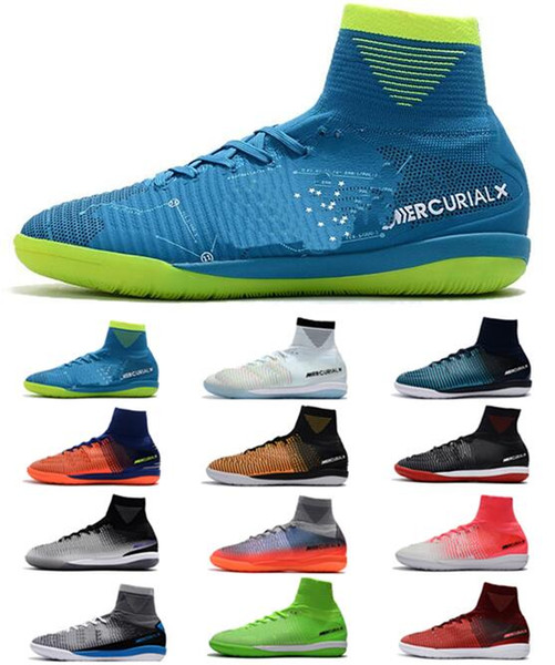 2018 New Mens Mercurial Superfly V SX Neymar IC Soccer Shoes Football Shoes Cristiano Ronaldo CR7 ACC Soccer Boots Boys Football Boots