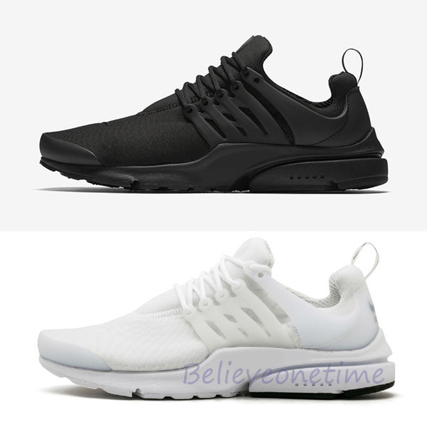 Presto Triple Black White BR QS Running Shoes For Women Mens Essential Breathe Prestos Trainers Trainning Walking Designer Sneakers 36-46