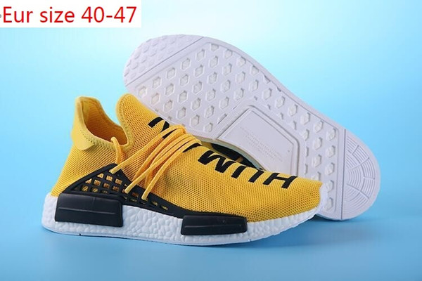 2018 92 summer KITH huarache all white mens women human race running humanrace skateboard shoes eur size 36-47