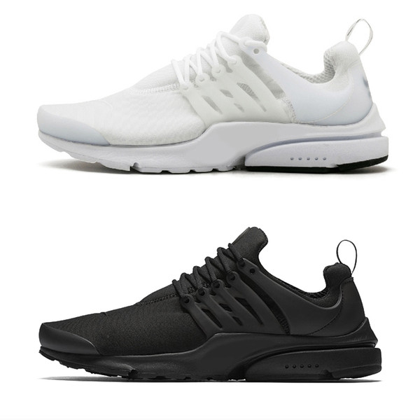 2018 Running Shoes Presto BR QS Womens Mens Essential Triple White Black Breathe Prestos Trainers Trainning Walking Sneakers Size 36-46