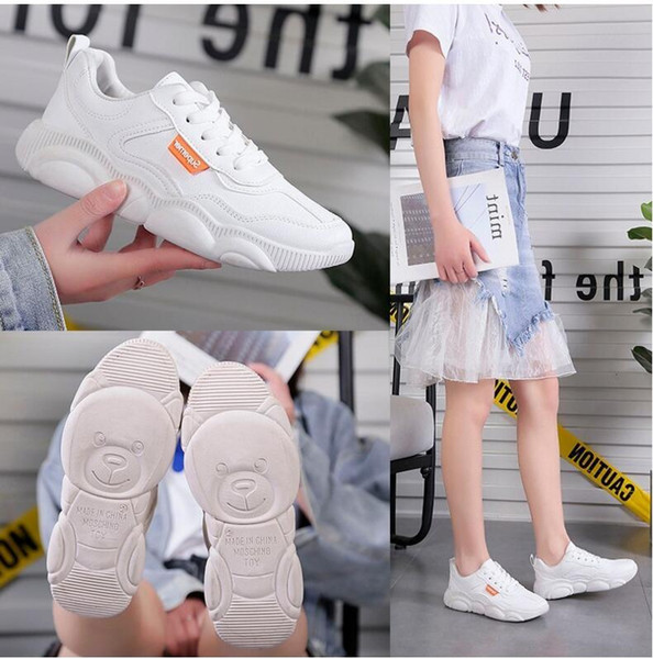 2019 Mosichino Supemers Little bear Sole shoes Women Mens Designer Fashion Sneakers Casual Comfortable Shoes Chaussures 36-40