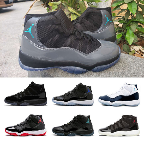 AIR Bred 11 Concord High 45 XI 11s Cap and Gown Men Basketball Shoes PRM Heiress Space Jams women mens sports Sneakers 36-47