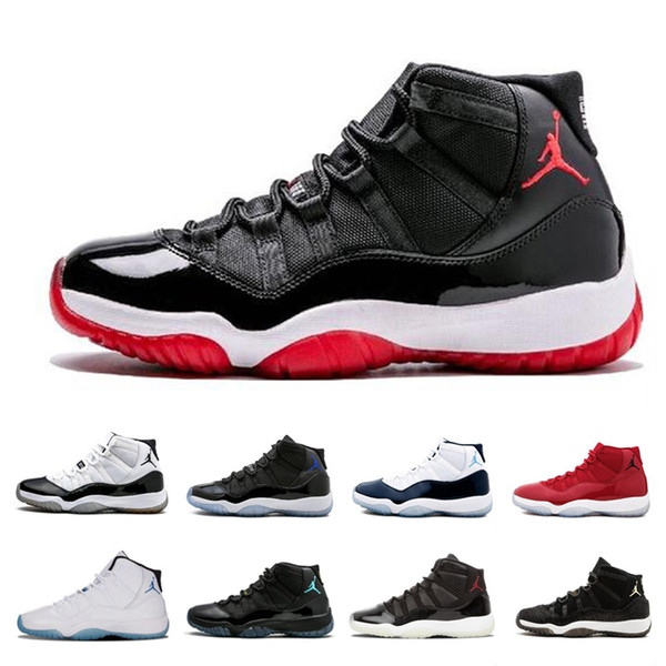 Concord 45 Men 11s Basketball Shoes 11 Cap and Gown Prom Night Platinum Tint Bred Gamma Blue Outdoor Athletic Sports Sneakers 36-47