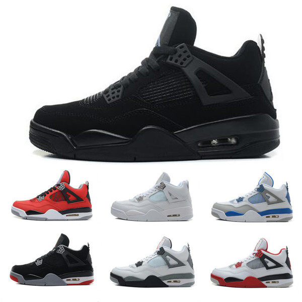 2019 Basketball Shoe Men 4 4s Tattoo Singles Day Sneakers Pure Money Royalty White Cement Raptors Black cat Bred Fire Red Sports shoes