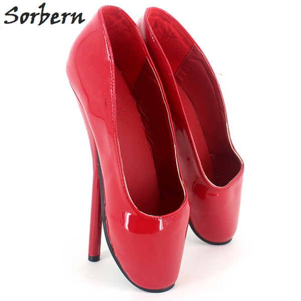 Sorbern Women Ballet Thin Heel Pumps Plus Size Ladies Unisex Gay 18CM/7'' Heels Fashion Slip On Custom Made Dance Party Wedding