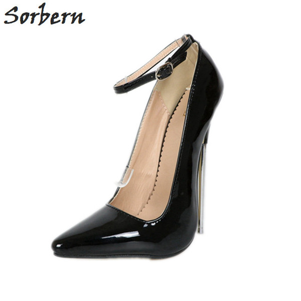 Sorbern 18Cm Extreme High Heels Women Pumps Plus Size Metal Heels Ladies Party Shoes Pump Unisex Gay Dance Crossdressed Heels