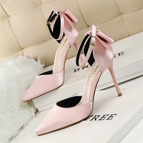 pointed toe wedding Dress Shoes woman extreme high heels women designer luxury brand bigtree shoes silk pumps stiletto mary janes escarpin