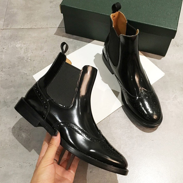 Autumn Winter Leather Ankle Boots High Quality Wipe Color Fashion Women's Boots New Short Boots brand fashion luxury designer women shoes