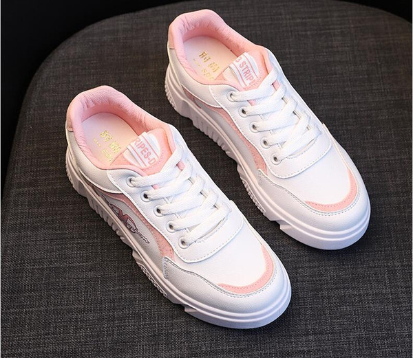 2019 Fashion casual Leather Women shoes Ventilation Sports runing flat shoes Non-slip Four Seasons Shoes for Business Work Young students S1