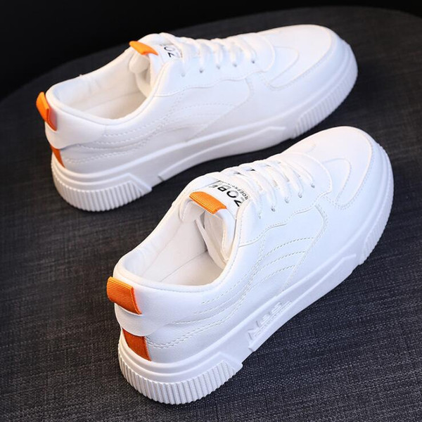 2019 Fashion casual Leather Women shoes Ventilation Sports runing flat shoes Non-slip Four Seasons Shoes for Business Work Young students R5