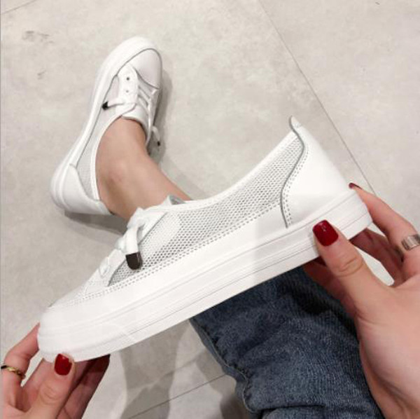 2019 spring new women's trend canvas shoes Women's flat white shoes Soft and comfortable feet will not be tired Ins trend style TY-32