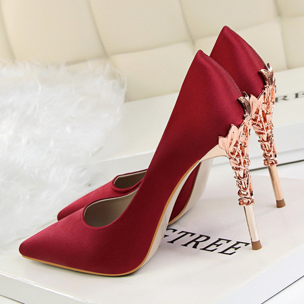 high heels wedding shoes pumps women shoes woman high heel luxury shoes women designers brand heels metal decoration sexy high heels ayakkab