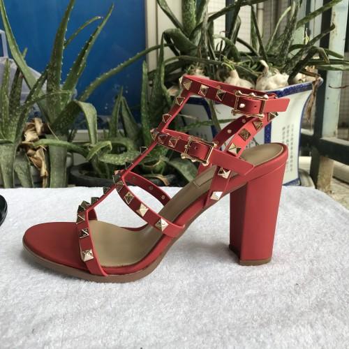 Brand new new European women's rivets sandals with 9.5 cm high rivets fashion sandals 6 color sizes 35-41