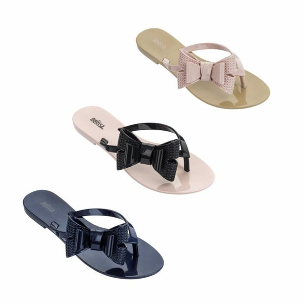 2018 new style side big bowknot sandals beach character shoes jelly skid-proof women's shoes make a perfect match