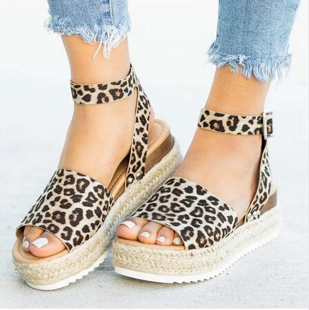 Women's wedge high heel summer women's shoes 2019 flip-flops ladies sandals and slippers 2019 XL