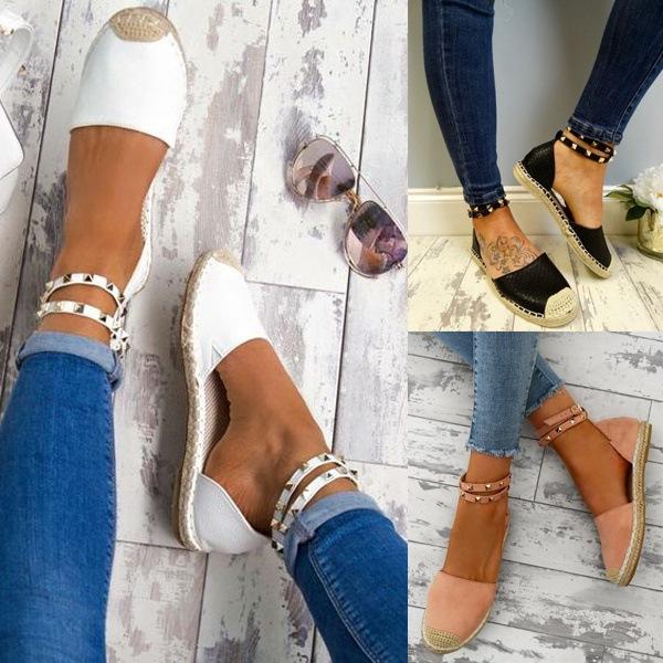 Women Sandals Fashion Peep Toe Summer Shoes Woman Faux Suede Flat Sandals Size 35-43 Casual Shoes Woman Sandals Zapatos Mujer