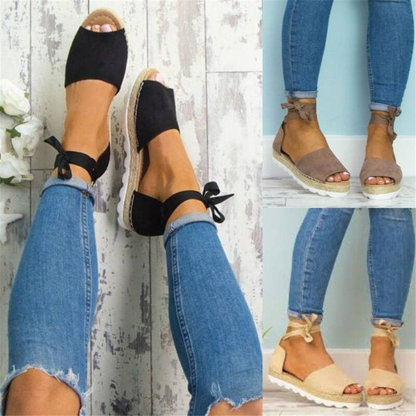 Women Summer Fashion Style Flip-flop Sandals Bandage Sandals