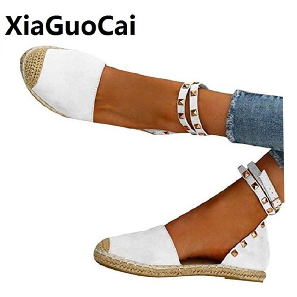 Women Sandals Fashion Peep Toe Summer Shoes Woman Faux Suede Flat Sandals Size 35-43 Casual Shoes Woman Sandals Zapatos Mujer