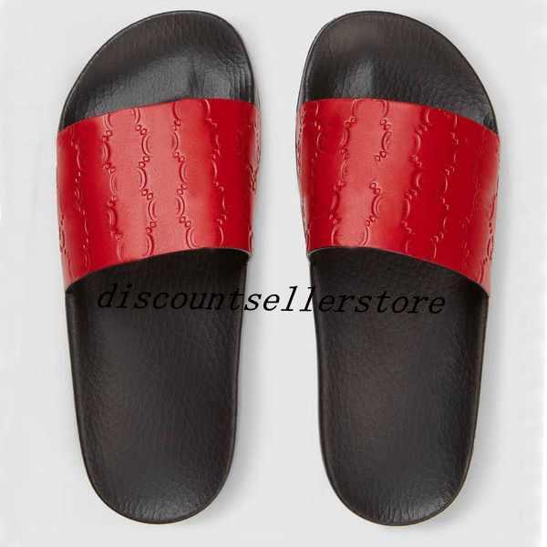 2018 mens and womens fashion logo siganation leather slide Sandals with rubber sole boys girls causal beach slippers