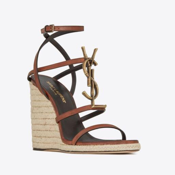 New Fashion Comfortable Women's Sandals in Slope heel Ribbon combination Women's high-heeled sandals size 35-41